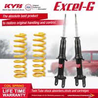 Front KYB EXCEL-G Shock Absorbers STD King Springs for FORD Fairlane BA BF Sedan