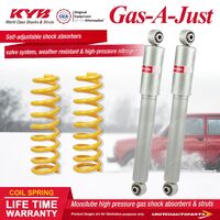 Rear KYB GAS-A-JUST Shock Absorbers STD King Springs for FORD Falcon FG Sedan