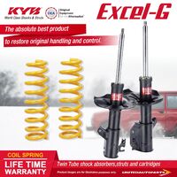 Front KYB EXCEL-G Shock Absorbers STD King Springs for FORD Laser KN I4 FWD