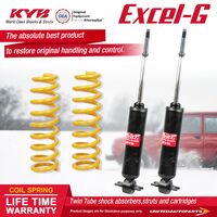 Front KYB EXCEL-G Shock Absorbers STD King Springs for HOLDEN HQ HJ HX V8