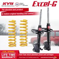 Front KYB EXCEL-G Shock Absorbers STD King Springs for HOLDEN Nova LG I4 FWD