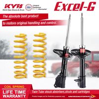 Rear KYB EXCEL-G Shock Absorbers STD King Springs for HYUNDAI Elantra XD I4