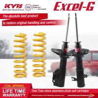 Front KYB EXCEL-G Shock Absorbers STD King Springs for MAZDA 323 BA I4 1.8 1.6