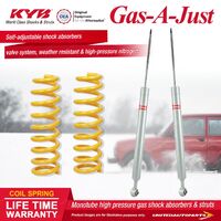 Rear KYB GAS-A-JUST Shock Absorbers STD King Springs for MAZDA 3 BL PETROL