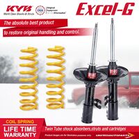 Front KYB EXCEL-G Shock Absorbers STD King Springs for MAZDA MX-6 GD Turbo 87-91