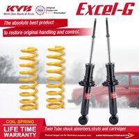 Rear KYB EXCEL-G Shock Absorbers STD King Springs for NISSAN Pulsar N16 1.6 I4