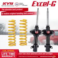 Front KYB EXCEL-G Shock Absorbers STD King Springs for SUBARU Impreza GC8 AWD