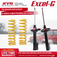 Rear KYB EXCEL-G Shock Absorbers STD King Springs for TOYOTA Corolla AE80 AE82