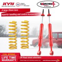 Fr KYB SKORCHED 4'S Shock Absorbers King Springs for Landcruiser UZJ200 URJ202