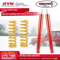 Rear KYB SKORCHED 4'S Shock Absorbers King Springs for TOYOTA Prado 120 Series