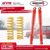 Rear KYB SKORCHED 4'S Shock Absorbers Raised King Springs for FORD Maverick 4WD