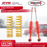 Front KYB SKORCHED 4'S Shock Absorbers Raised King Springs for FORD Ranger PX