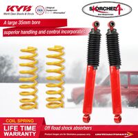 Rear KYB SKORCHED 4'S Shock Absorbers Raised King Springs for Challenger PB PC