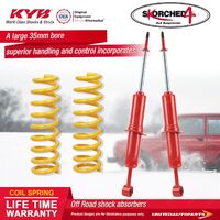 Front KYB SKORCHED 4'S Shock Absorbers Raised King Springs for Hilux GGN25 KUN26