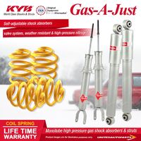 F+R KYB GAS-A-JUST Shock Absorbers Lowered King Springs for FORD Falcon FG I6