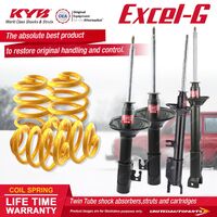 F+R KYB EXCEL-G Shock Absorbers Lowered King Springs for FORD Laser KC KE FWD