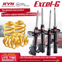 F+R KYB EXCEL-G Shock Absorbers Lowered King Springs for HOLDEN Nova LG I4 FWD