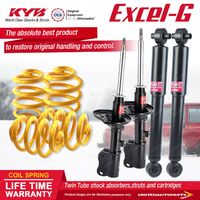 F+R KYB EXCEL-G Shock Absorbers Lowered King Springs for HYUNDAI Excel X2 G4DJ