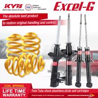 F+R KYB EXCEL-G Shock Absorbers Lowered King Springs for MITSUBISHI Lancer CE