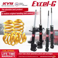 F+R KYB EXCEL-G Shock Absorbers Lowered King Springs for TOYOTA Corolla ZZE122