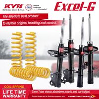 F+R KYB EXCEL-G Shock Absorbers STD King Springs for HOLDEN Nova LG I4 FWD