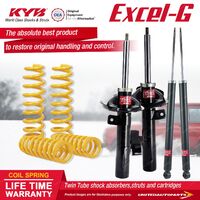 F+R KYB EXCEL-G Shock Absorbers STD King Springs for MAZDA 3 BL PETROL LFDE