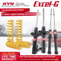 F+R KYB EXCEL-G Shock Absorbers STD King Springs for MITSUBISHI Lancer CE I4 FWD