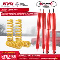 F+R KYB SKORCHED 4'S Shock Absorbers King Springs for TOYOTA Landcruiser HZJ80