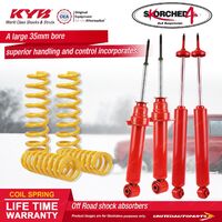 F+R SKORCHED 4'S Shocks Raised King Springs for MITSUBISHI Pajero NM NP PETROL