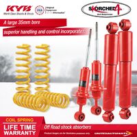 F+R KYB SKORCHED 4'S Shock Absorbers Raised King Spring for Pathfinder R51 11-13