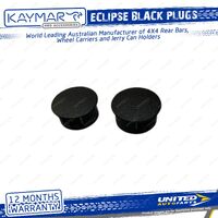 2 Pcs Kaymar Eclipse Black Snap Plugs for Toyota Prado 150 Series SUV 09-On