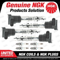 NGK 4 Spark Plugs + 4 Igniton Coils for Audi A3 8L A4 B6 S3 TT 8N 1.8L