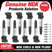 NGK 8 Spark Plugs+8 Igniton Coils for BMW 735i E65 545i E60 645Ci E63 E64 X5 E53