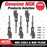 NGK 5 Spark Plugs + 5 Igniton Coils for Volkswagen Bora 1J 2.3L V5