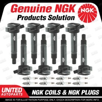 NGK 8 Spark Plugs + 8 Igniton Coils for Toyota Landcruiser UZJ100R