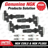 NGK 4 Spark Plugs + 4 Igniton Coils for Ford Mondeo MA MB MC 2.3L 4Cyl