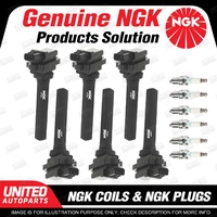 NGK 6 Spark Plugs + 6 Igniton Coils for Suzuki XL-7 JA627 2.7L V6