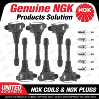 NGK 6 Spark Plugs + 6 Igniton Coils for Nissan Maxima J32 2.5L V6