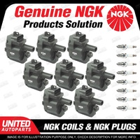 NGK 8 Spark Plugs + 8 Igniton Coils for Holden Adventra Calais VZ Avalanche VY