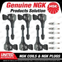 NGK 6 Spark Plugs + 6 Igniton Coils for Nissan Navara D40 Pathfinder R51 4.0L V6