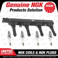 NGK 4 Spark Plugs + Igniton Coil for Holden Astra AH 2.0L 4Cyl Premium Quality