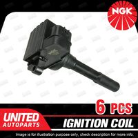 6 x NGK Ignition Coil for Holden Frontera MX Jackaroo U8 Monterey U8 3.2L 3.5L