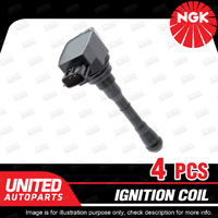 4 x NGK Ignition Coils for Nissan Juke F15 Pulsar C12 Qashqai Serena X-Trail T32