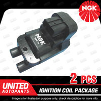 2 x NGK Ignition Coils Pack for Ford Laser KN 1.8L 4 Cyl DOHC MPFI 16V FP 92KW