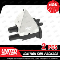 2 x NGK Ignition Coils Pack for Mercedes C180 C200 C200T C220 W202 CLK200 C208