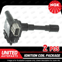 2 NGK Ignition Coils Pack for Suzuki Baleno Carry Grand Vitara JB416 Ignis RG413