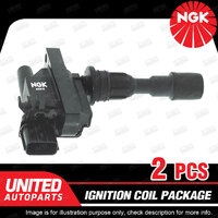 2 x NGK Ignition Coils Pack for Ford Laser KN KQ 4 Cyl DOHC MPFI 16V ZMD 78KW