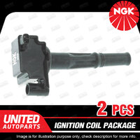 2 x NGK Ignition Coils Pack for Toyota Paseo EL54R 1.5L 4Cyl 1995-1999