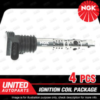 4 NGK Ignition Coils Pack for Audi A3 8L A4 B6 B7 S3 TT 8N DOHC TMPFI 20V