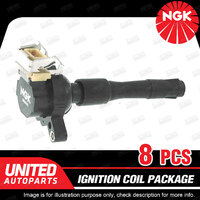 8 x NGK Ignition Coils Pack for BMW 5 7 8 Series E38 E31 M5 E39 X5 E53 V8